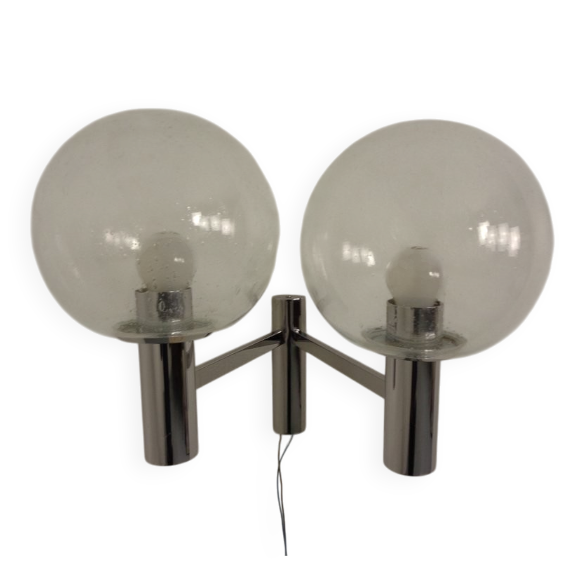 Chromed Glass Wall Lamp from OTT International, 1960s