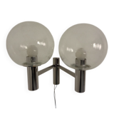 Chromed Glass Wall Lamp from OTT International, 1960s
