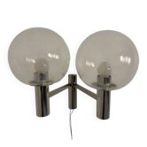 Chromed Glass Wall Lamp from OTT International, 1960s