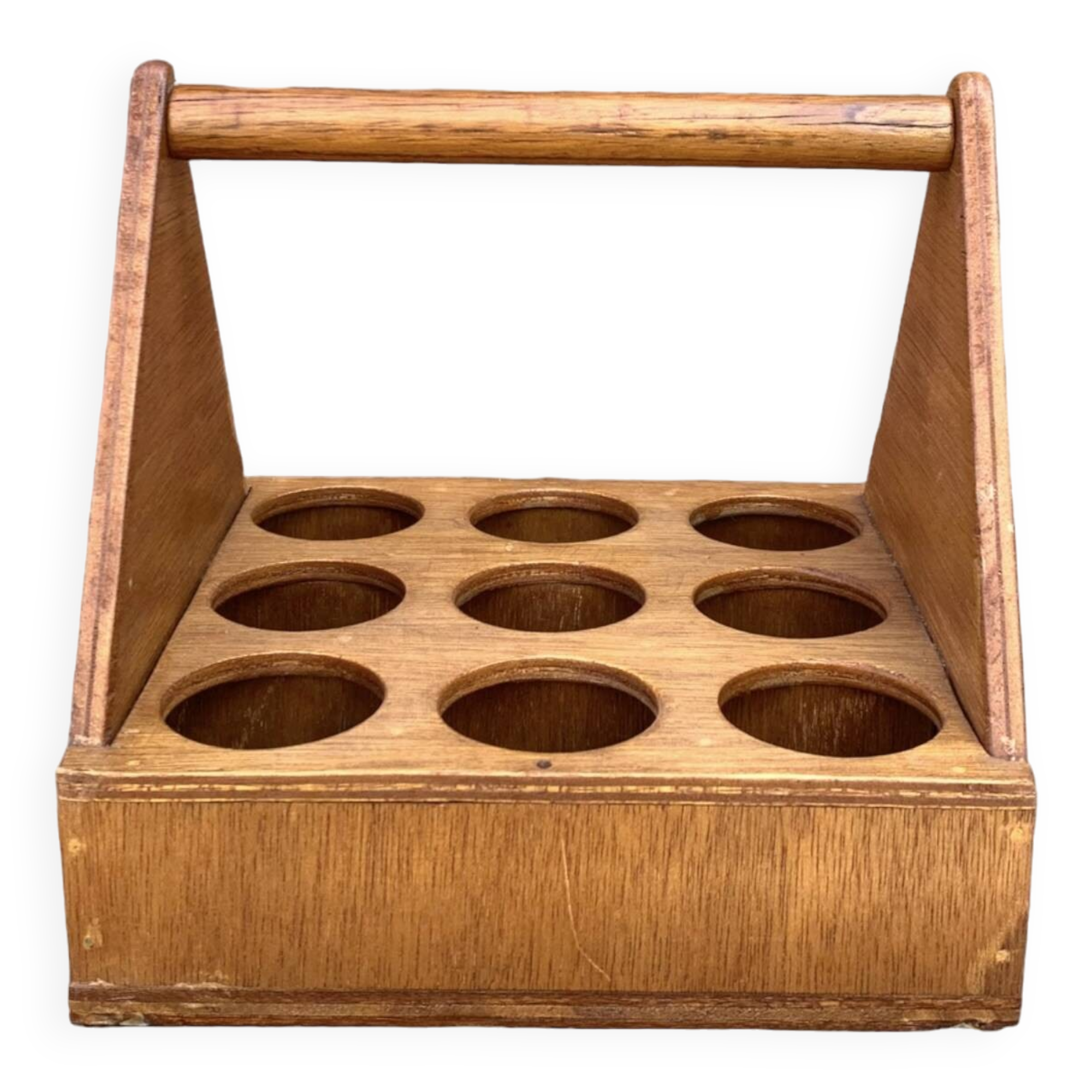 Vintage wooden glass holder