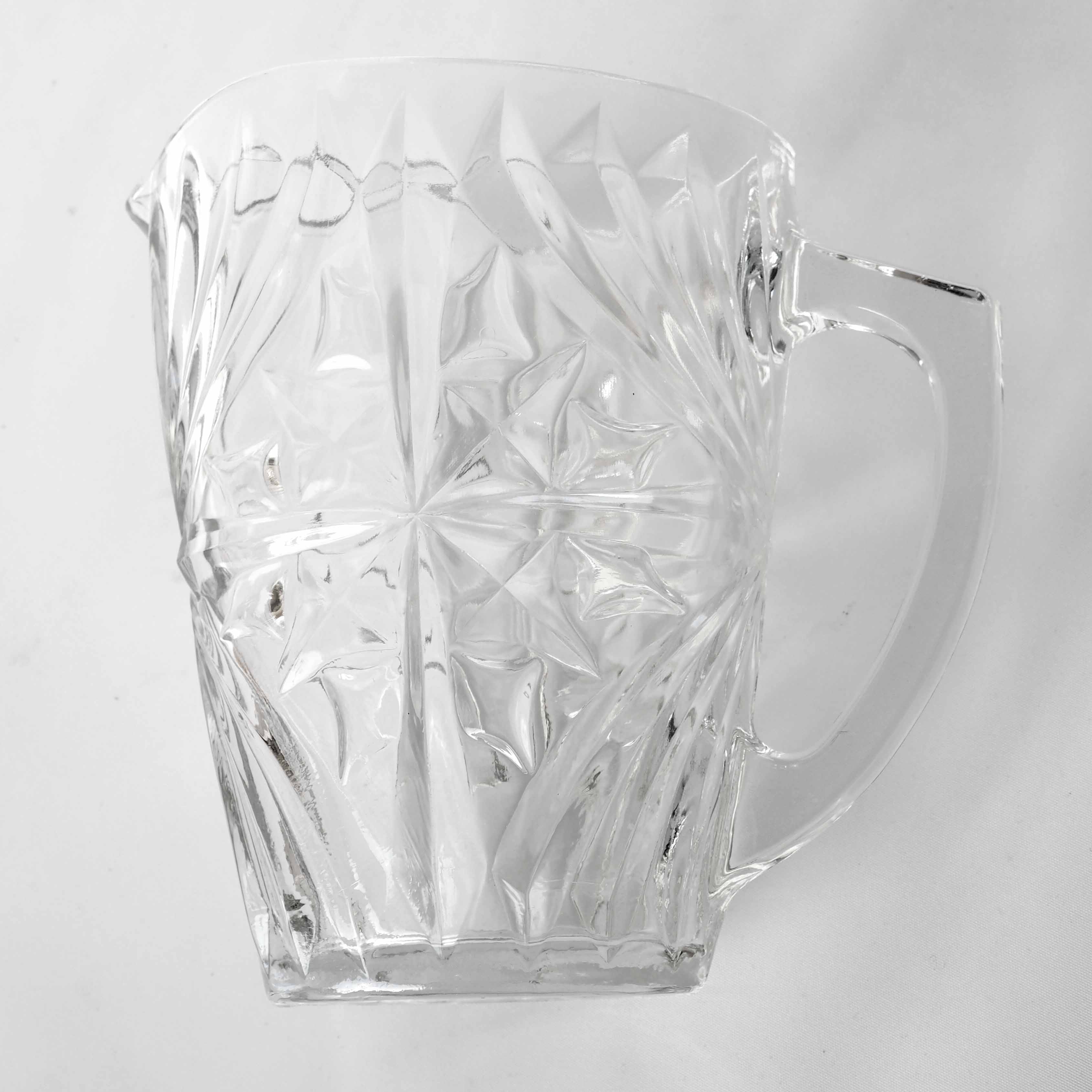 Molded glass pitcher