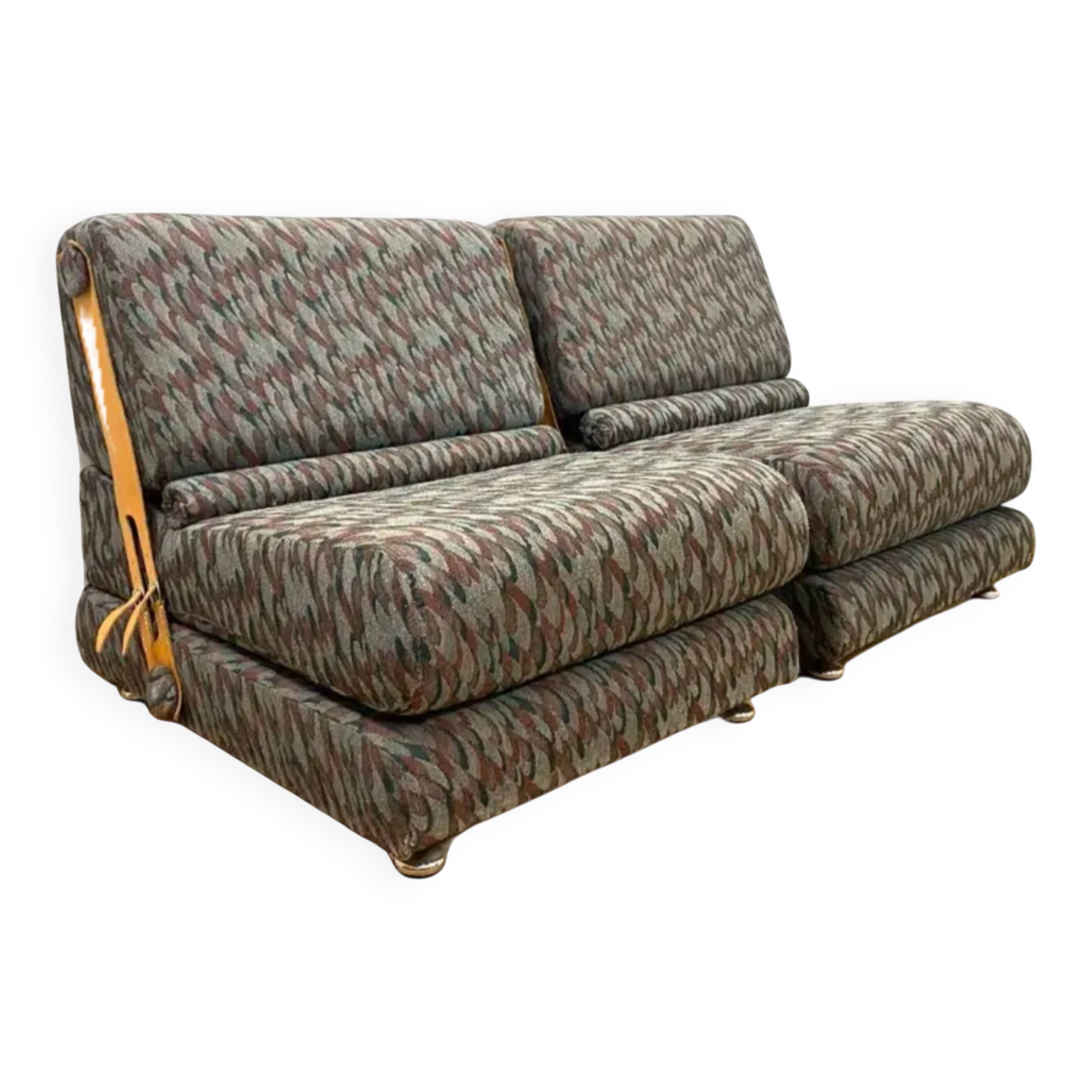 Mid-Century Folding Two-Seat Sofa, 1970s, Czechoslovakia