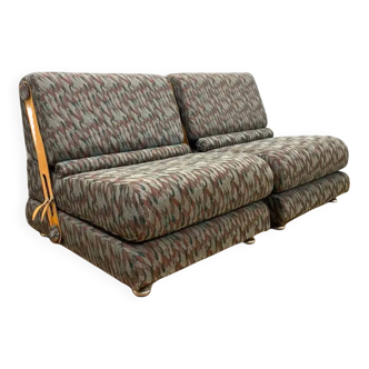 Mid-Century Folding Two-Seat Sofa, 1970s, Czechoslovakia