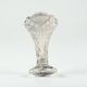 Bohemian crystal trumpet vase on foot vintage crystal vase 1940