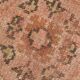 Tapis Anatolien Vintage Fait Main en Laine, Tons Rose Fané, Beige & Bleu