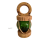 Vintage floating marine lamp made of cork and glass.