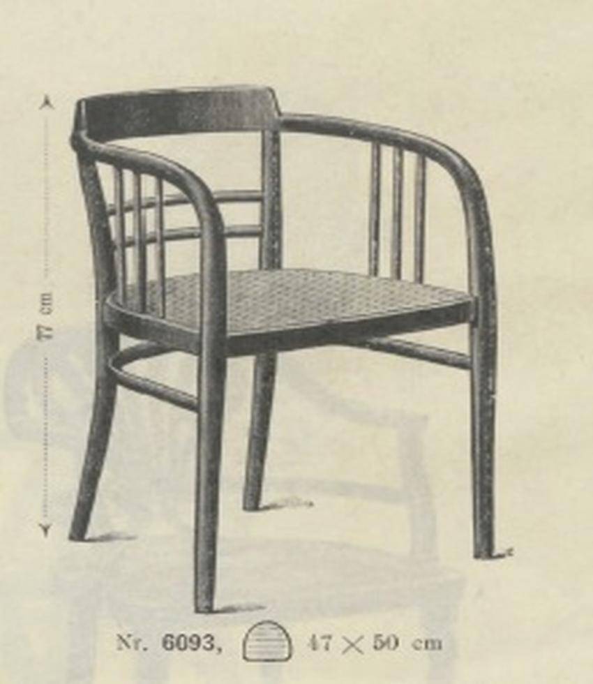 Secession Armchairs No. 6093 by Otto Wagner for Thonet