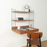 Original String shelf by Nils Strinning in teak veneer, 1949