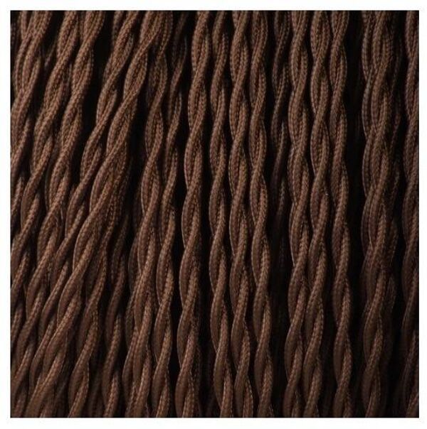 Lampe bois, câble tissu tressé 2M, abat-jour coton