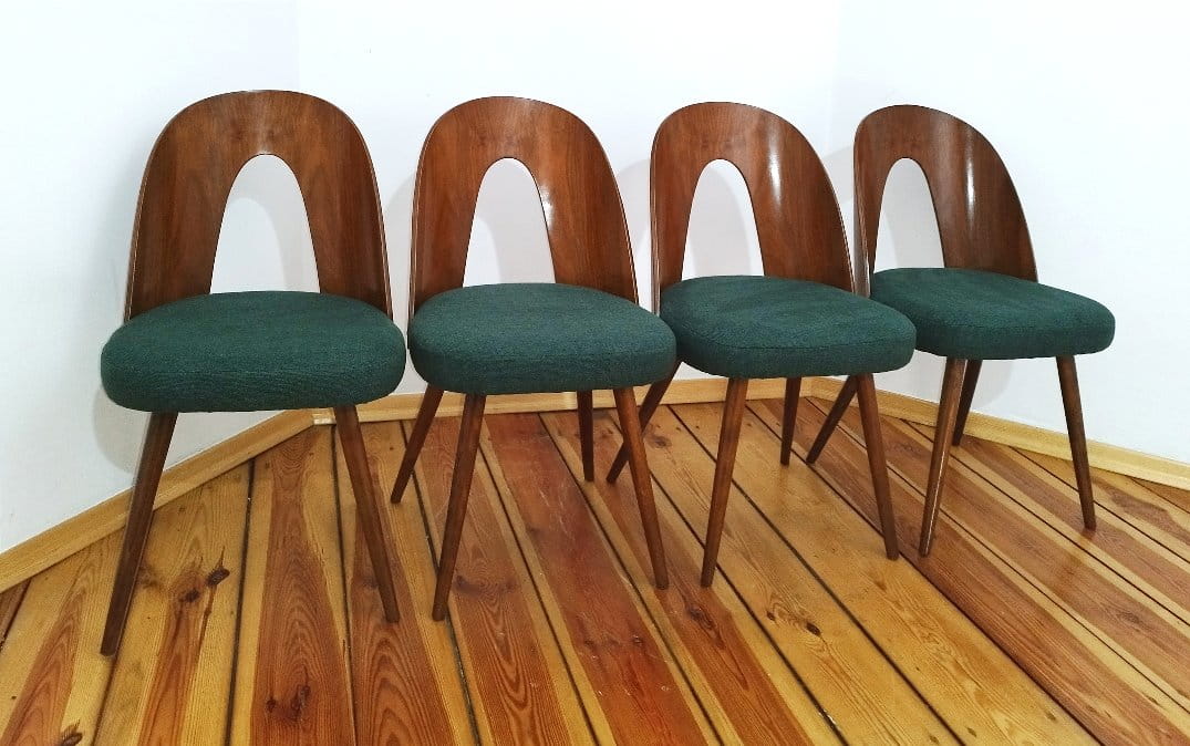 Set of four chairs, designed by A. Suman, Tatra Nabytok, Czechoslovakia, 60s