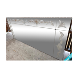 Grand miroir brasserie / bistrot ciselé 1m x 2,30m Art Déco