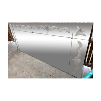 Large Art Deco carved brasserie/bistro mirror 1m x 2.30m
