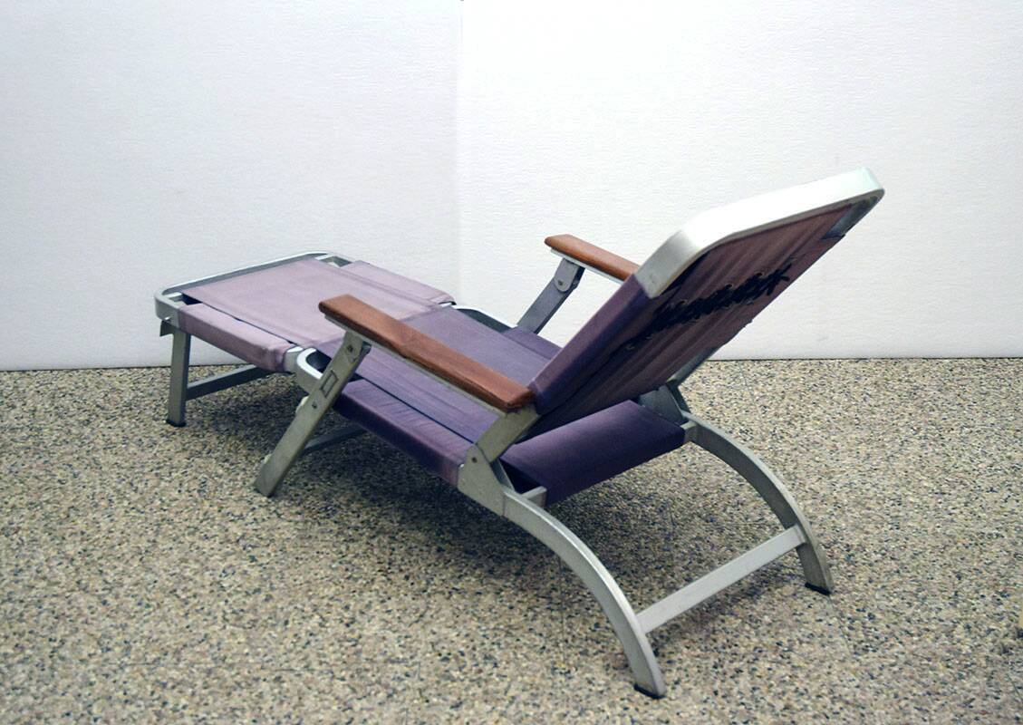 Rare deck chair from Transatlantico Michelangelo 1965