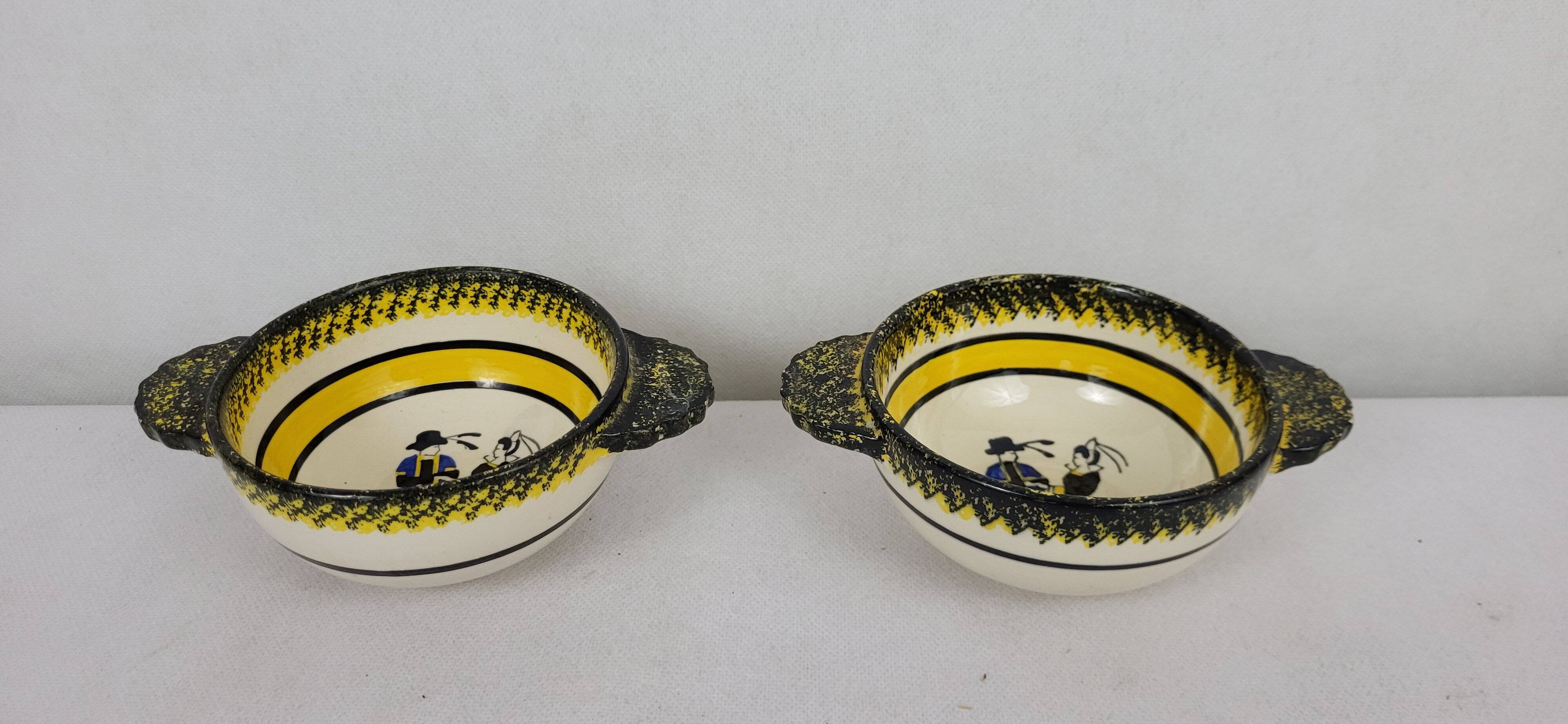2 Henriot Quimper ear bowls