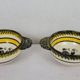 2 Henriot Quimper ear bowls