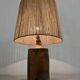 Vintage stoneware lamp and jute rope