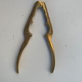 Nutcracker, vintage chiseled golden brass