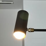 Vintage black metal wall lamp 1950s