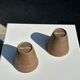 Set of 2 cups / mug Indonesian ceramic (matte brown)