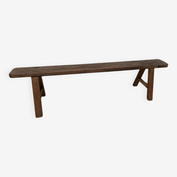 Vintage solid oak farm bench