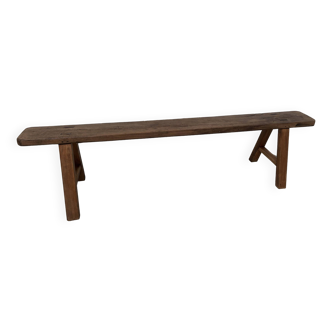 Vintage solid oak farm bench