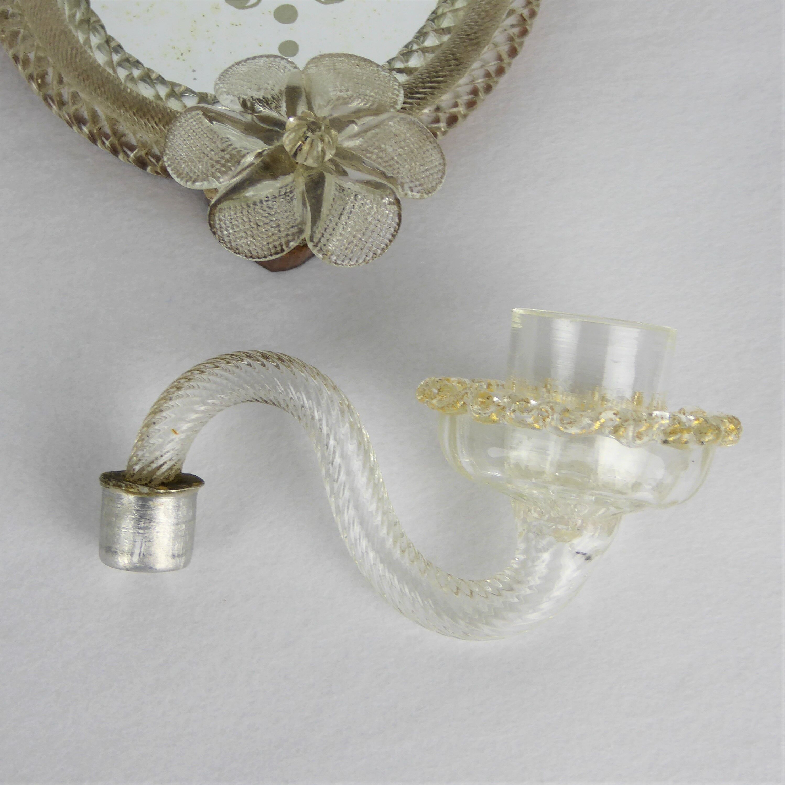 Murano candlestick sconces 1940