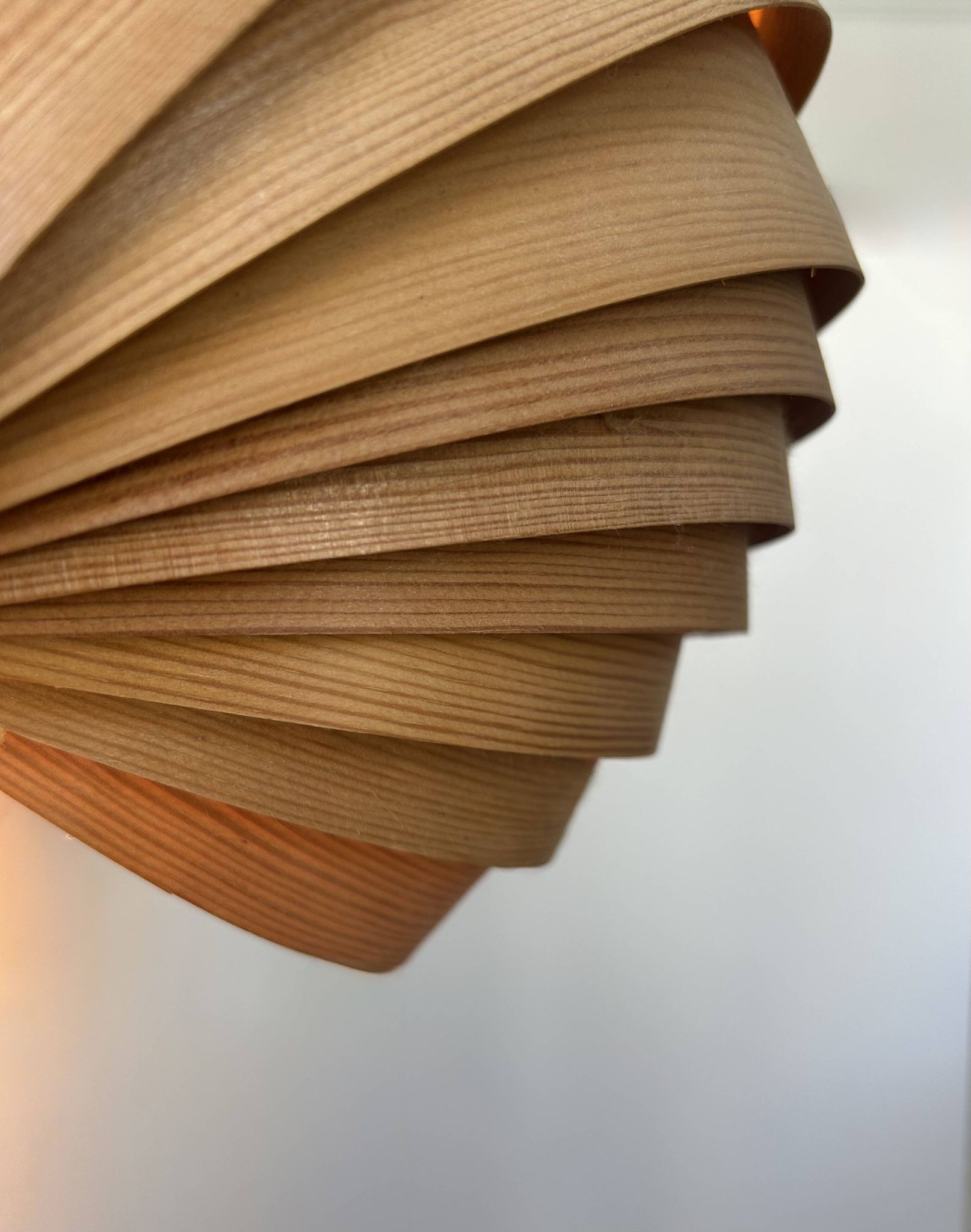 Vintage pine slat wall lamp, Translandia, Netherlands, 1960s