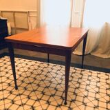 Danish dining table with built-in extension cords