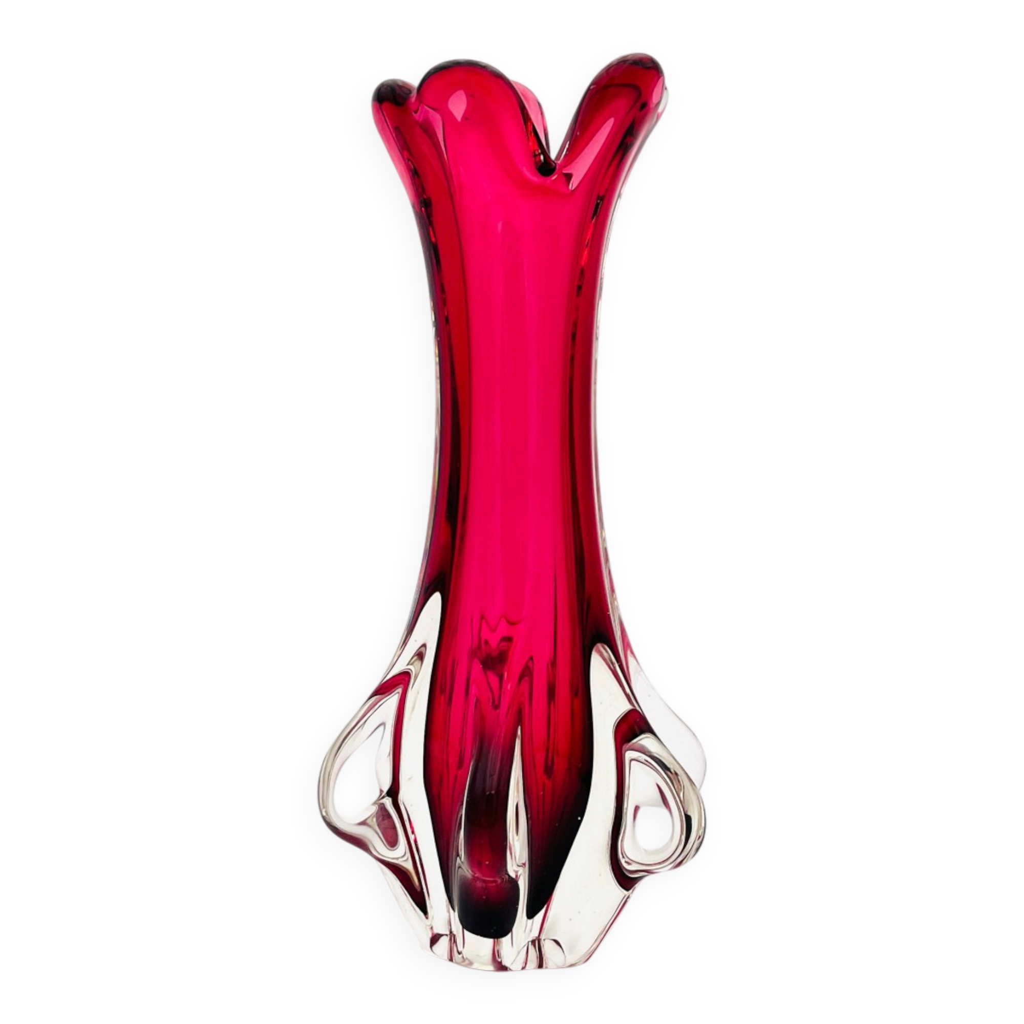 Grand Murano Vase "Chambord" – Fratelli Toso – Sommerso Ruby - 1960