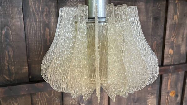 Suspension  en plexi et inox années 70