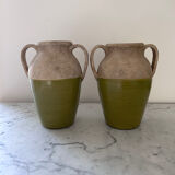Pair of two-coloured jars