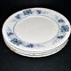 Sarreguemines set of 4 antique Aïda flat plates in earthenware from Sarreguemines U&C 19th century.