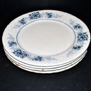 Sarreguemines set of 4 antique Aïda flat plates in earthenware from Sarreguemines U&C 19th century.
