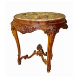 Louis XV Style Walnut Pedestal Table
