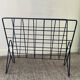 Vintage wired metal magazine rack