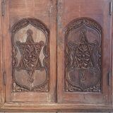Anciennes portes de placard, bibliothèque murale en hêtre (1)