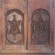 Old cupboard doors, beech wall bookcase (1)