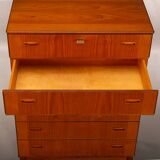 Danish Design High Teak Chest of Drawers, 1960s