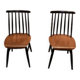 Paire de chaises en bois