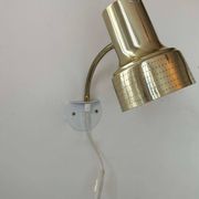 Vintage adjustable wall lamp, perforated brass, Carl Thore Suede 1960