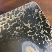 Nordon ashtray/trinket dish, hammered steel, 1970s 1980s