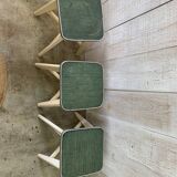 Series of 3 workshop stools