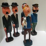 Tintin wooden characters