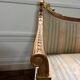 Exceptional Louis XVI style bench in gilded wood - Late 19th century