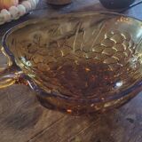 60's amber glass cup