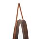 Oval wall mirror in teak, 1960s