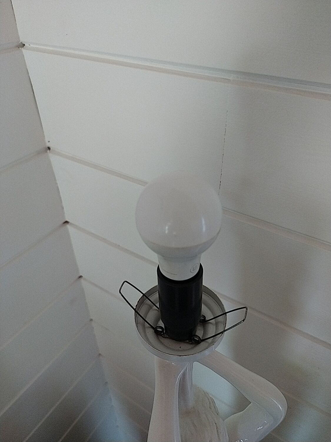 1970s lamp. Nude Art Deco style. 67cm.