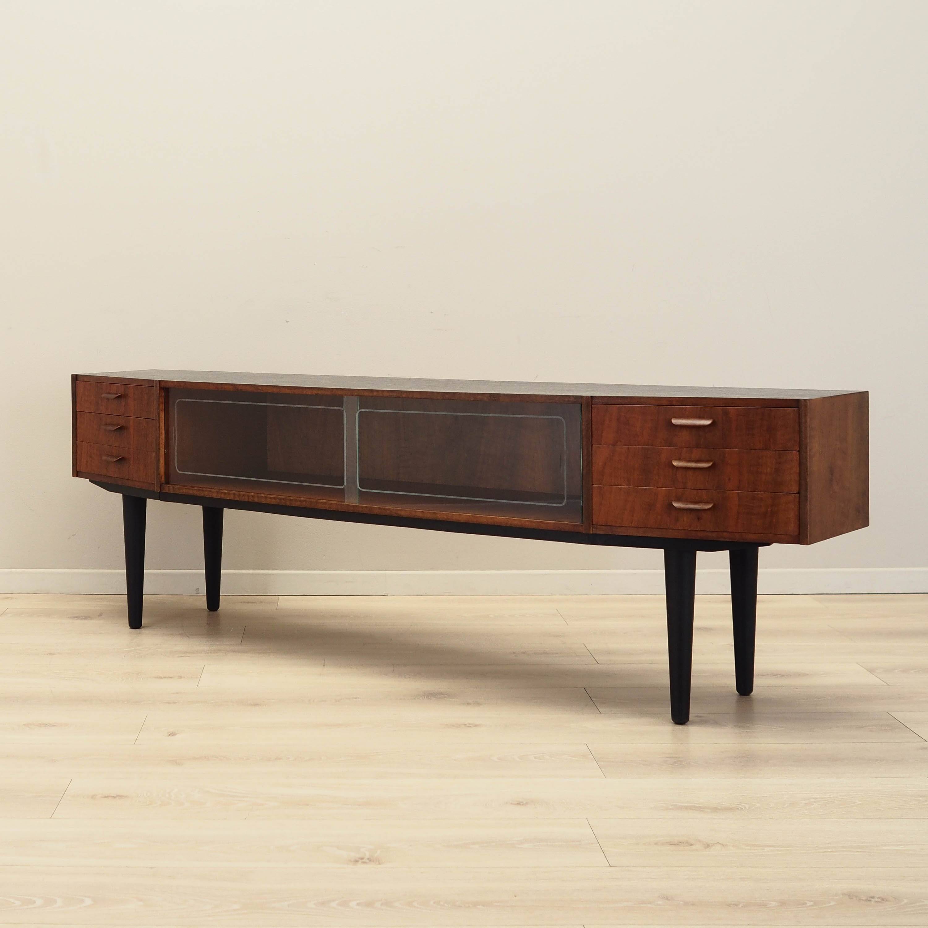 Walnut lowboard, Danish design, 1960s, production: Denmark