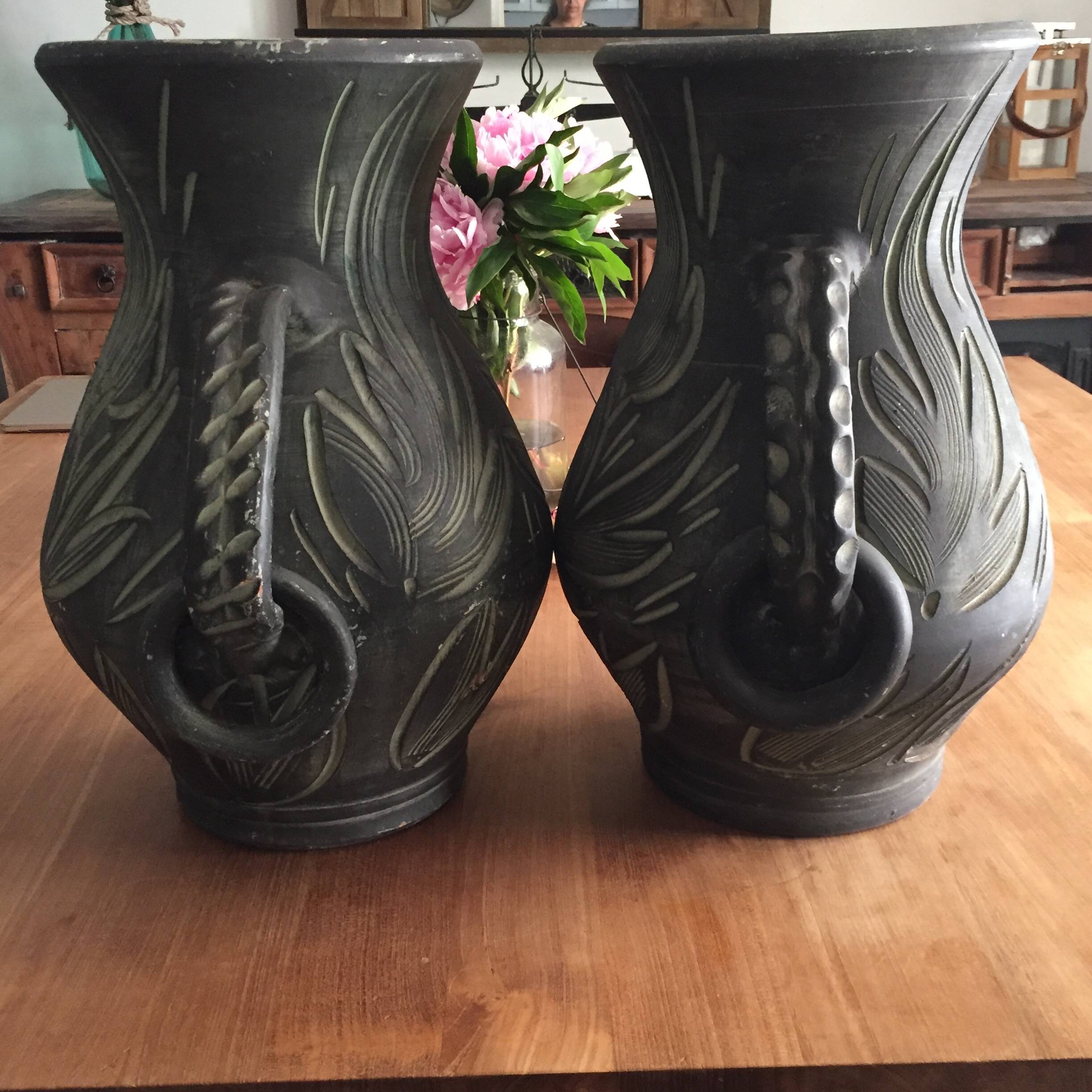 Pair of large Mid-Century floor vases – Ceramics La Bisbal, Figueras