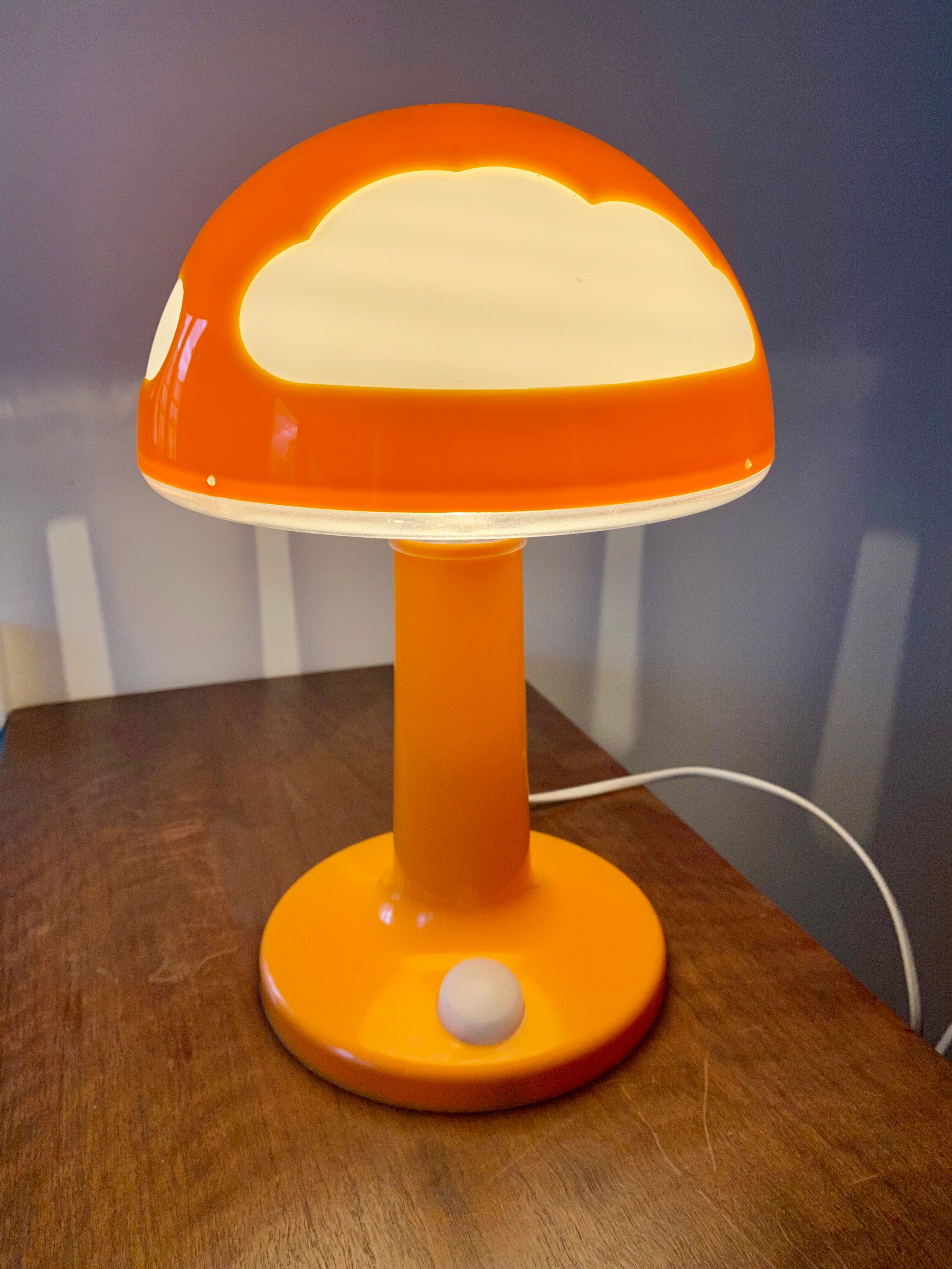 Cloud mushroom lamp Skojig Ikea orange design Henri Preutz